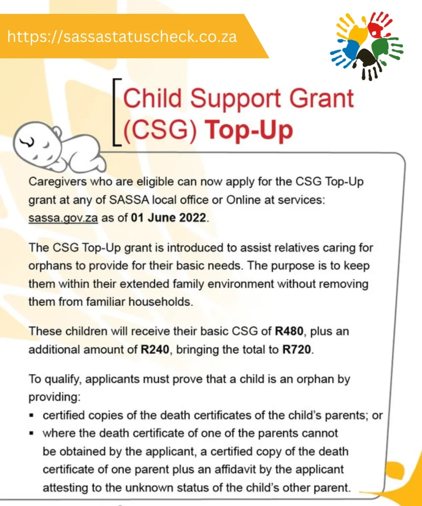 Required documents to apply for the Sassa child grant